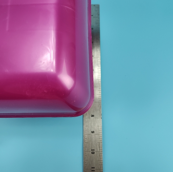 Caboodles Organizer Makeup Case Large Dark Pink Lips 3 Tier + Mirror VG - Picture 10 of 12